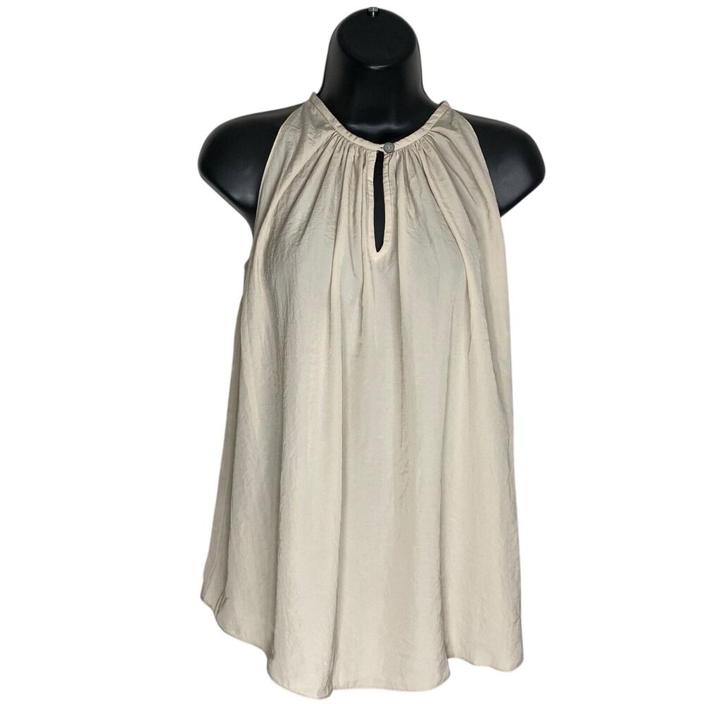 Catherine Malandrino Top Womens XS Keyhole Flowy Sleeveless Minimalist Tank NEW